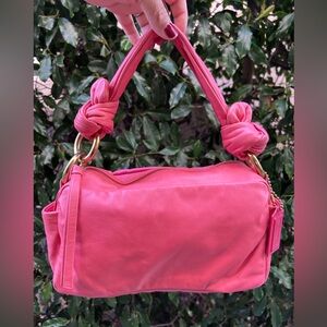 Coach Parker Coral Pink Leather Shoulder Bag J0893-13218 Gold Hardware